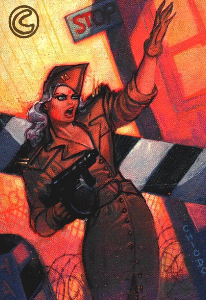 Super Squadron, Art of CHIODO 1995 GGA Fantasy Sci-Fi Trading Card