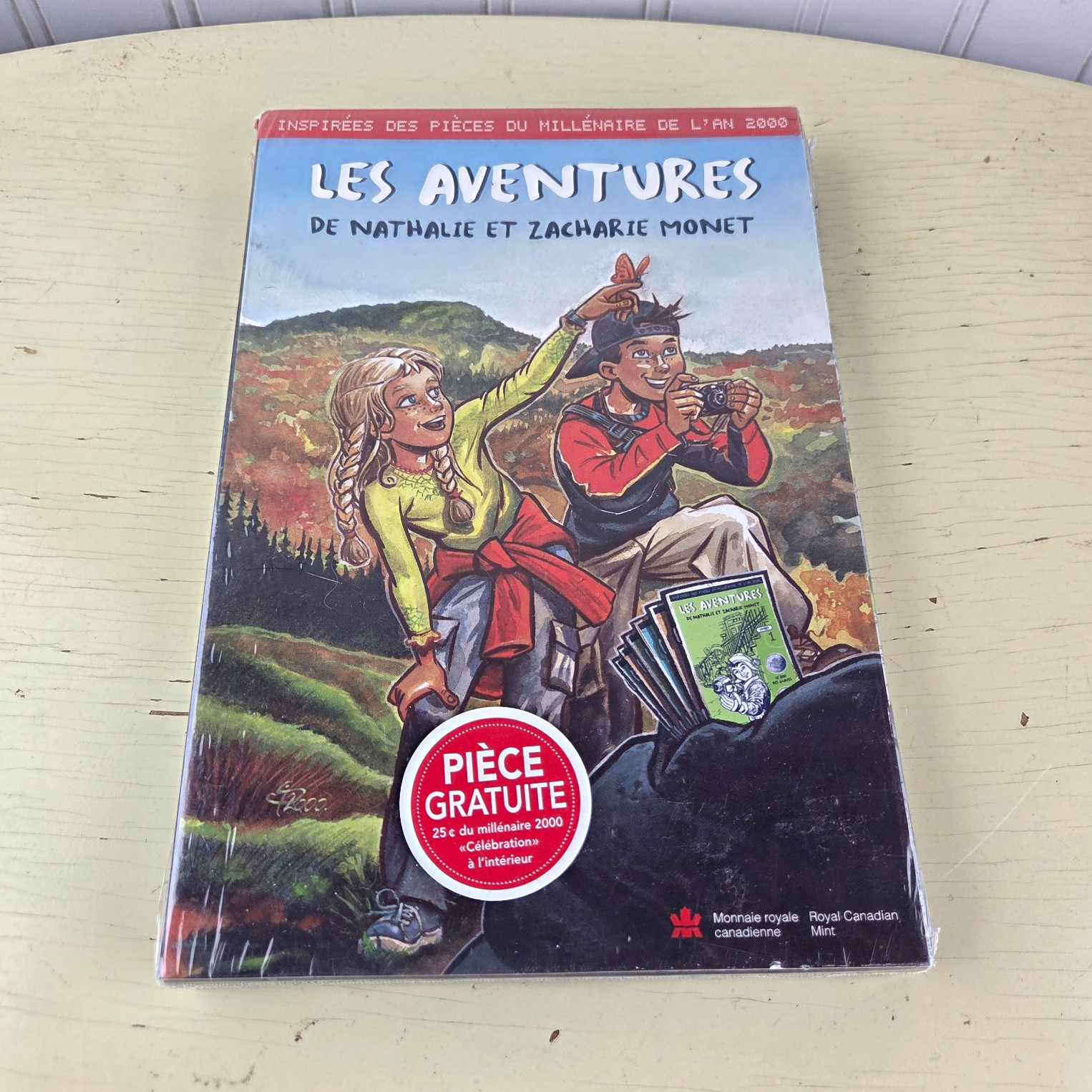 Album Royal Canadian Mint Les Aventures Nathalie & Zacharie Monet BD francese 2000