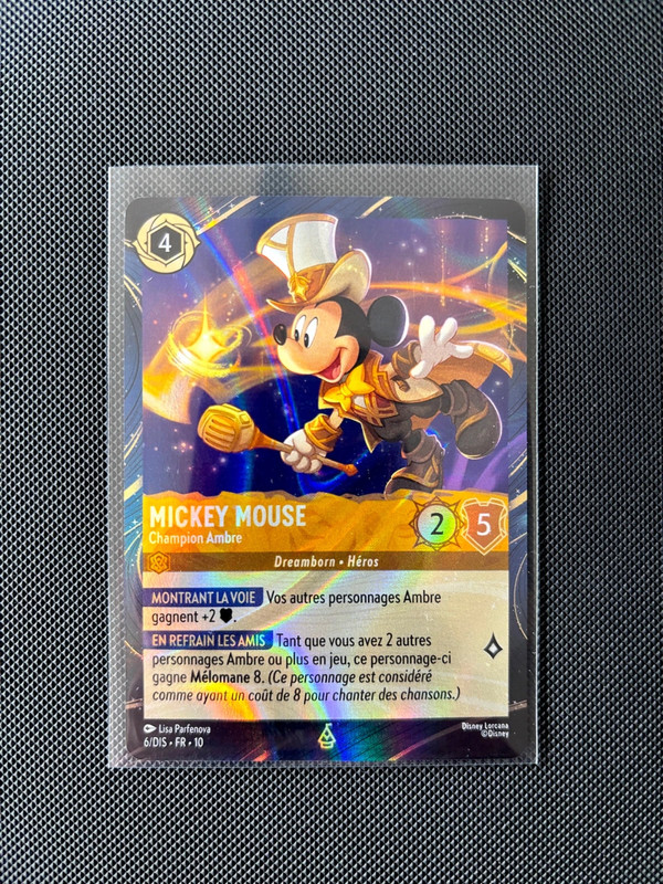 Mickey Mouse Promo Disneyland Paris 6/DIS FR 10 Champion Ambre Disney Lorcana