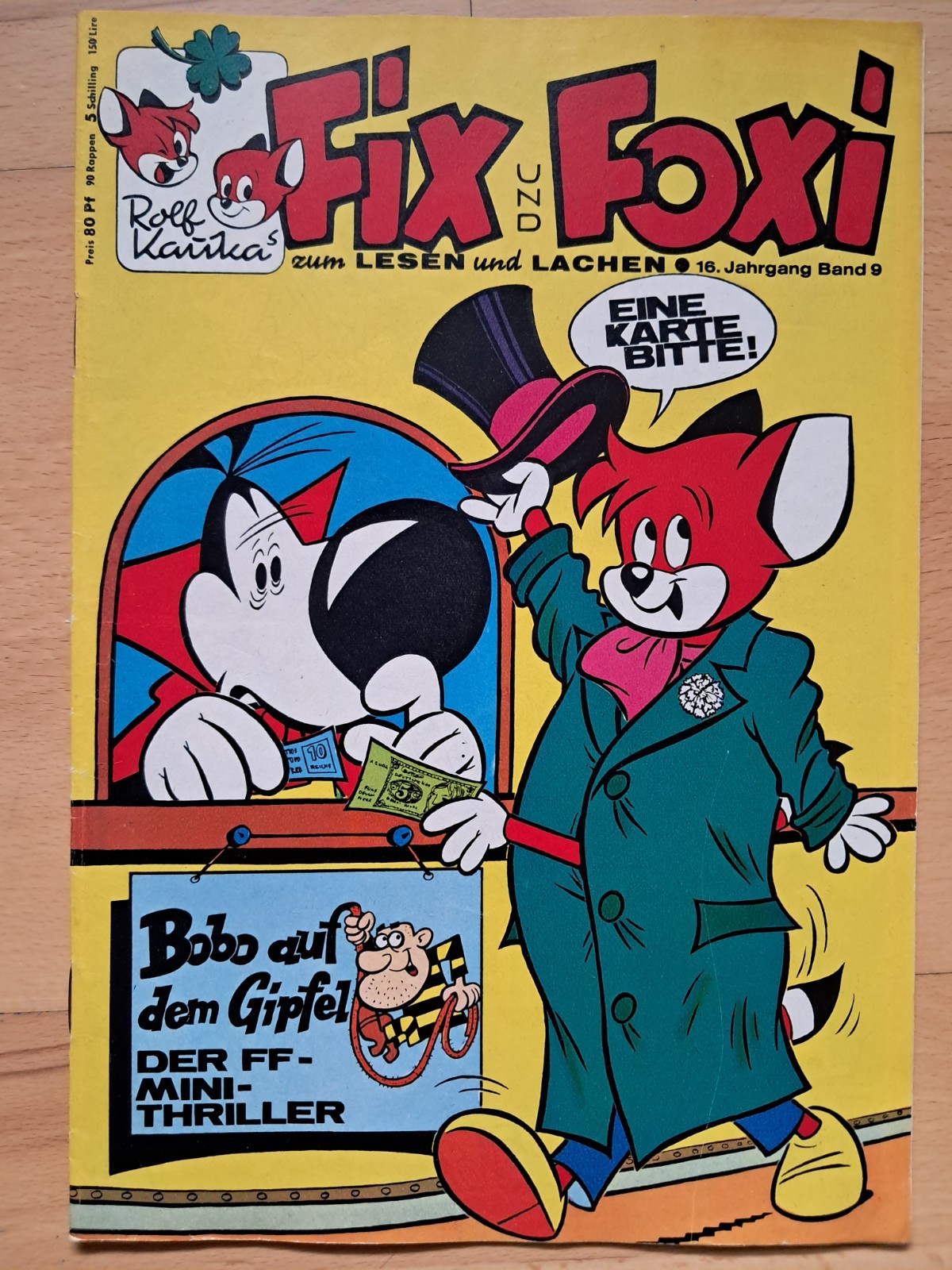 Fix + Foxi 16° anno n.9 del 1968 con scheda FF, pagine fai da te mini libretto - OTTIMO