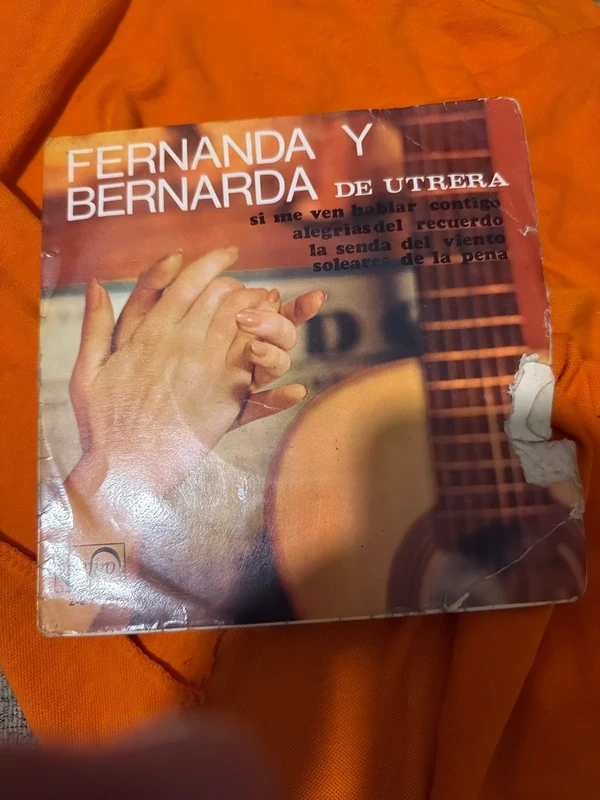 Disco de vinilo Fernanda y Bernarda de utrera 7 pulgadas