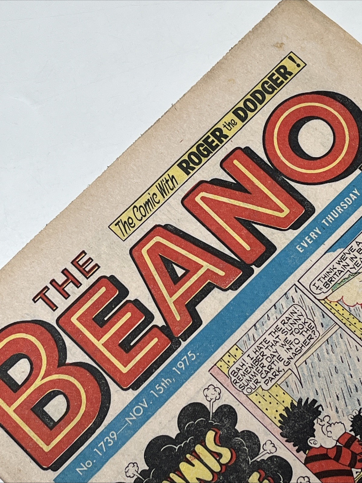 BEANO COMIC - NOVEMBER 15th 1975 - 50th Birthday Gift - Vintage 70s Comic