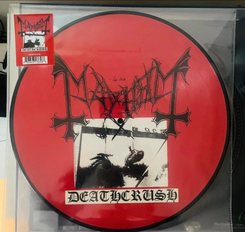 Mayhem Deathcrush LP picture vinyl disc