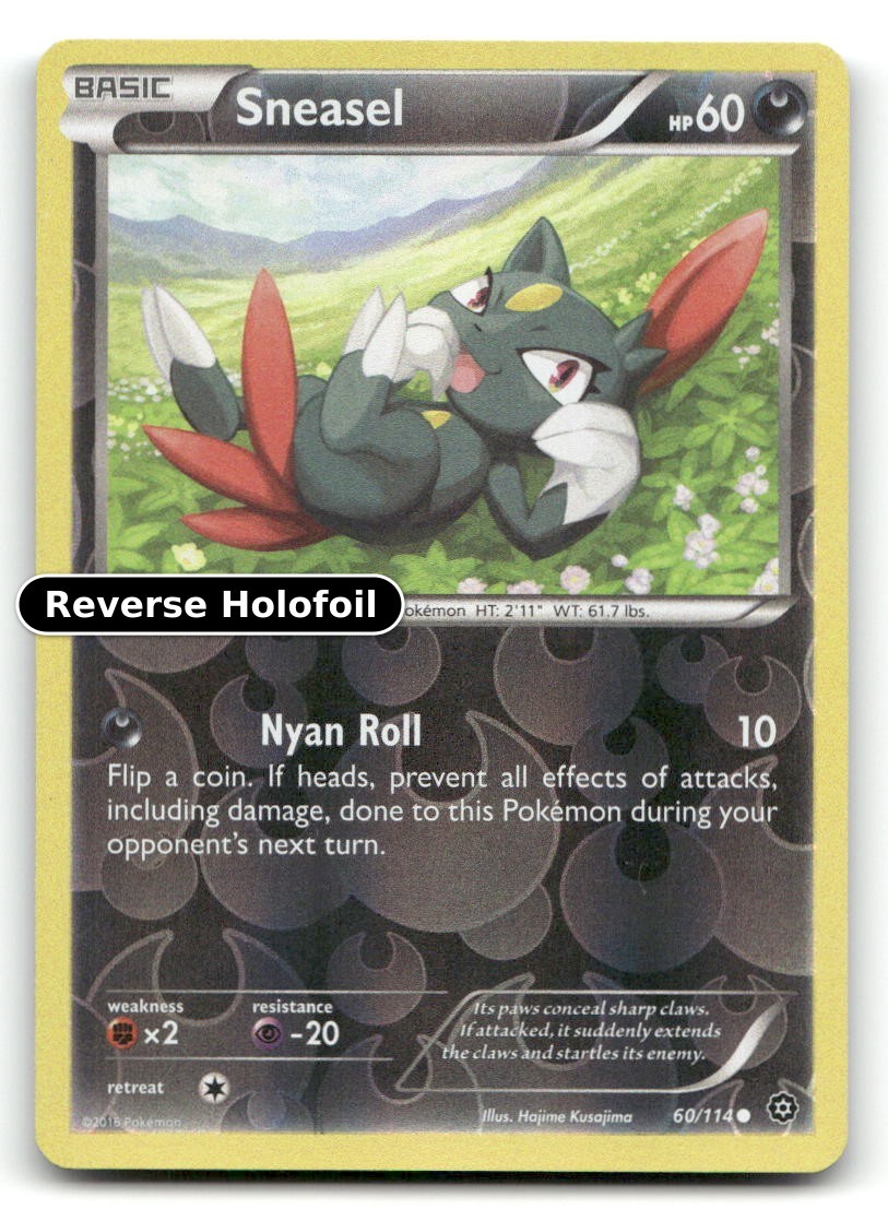Sneasel Reverse Holofoil XY - Steam Siege 60/114 LP Pokemon