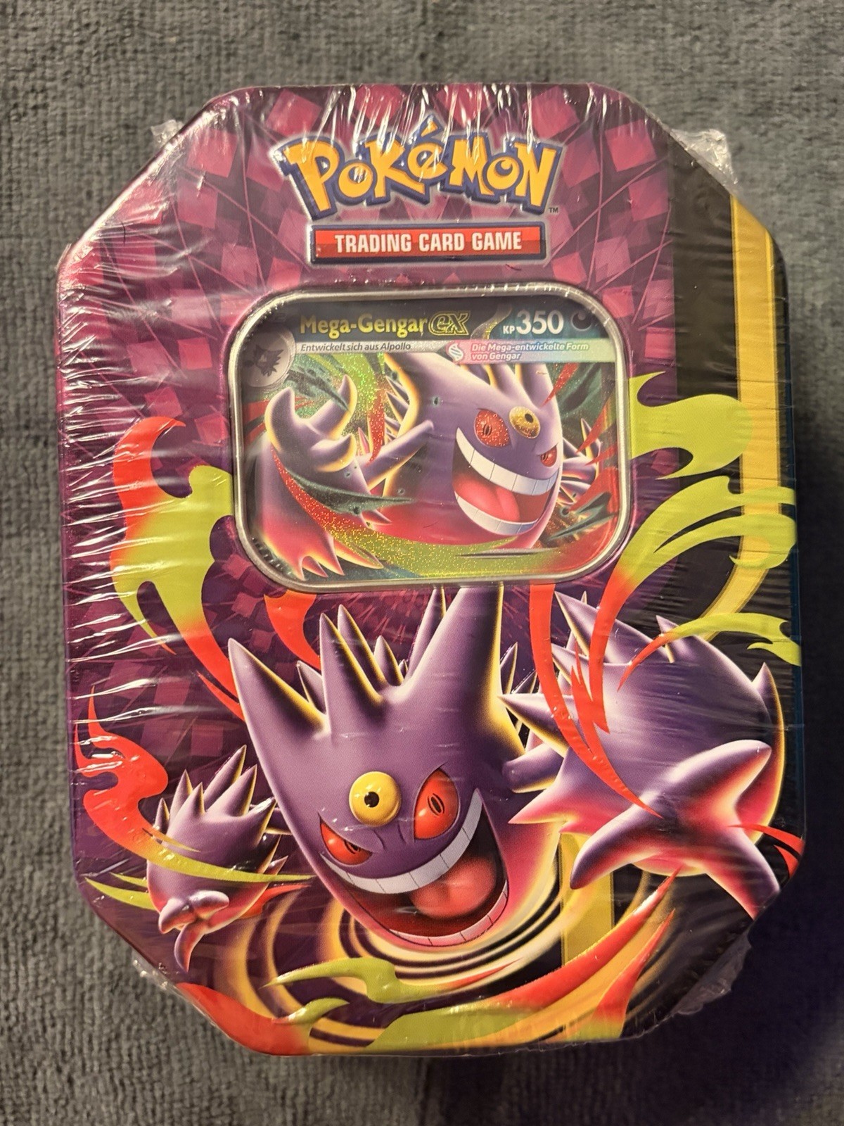 Pokémon Mega Biglietto Luna Tin Box Mega Gengar ex | Italiano | 4 Booster | NUOVO IMBALLO ORIGINALE