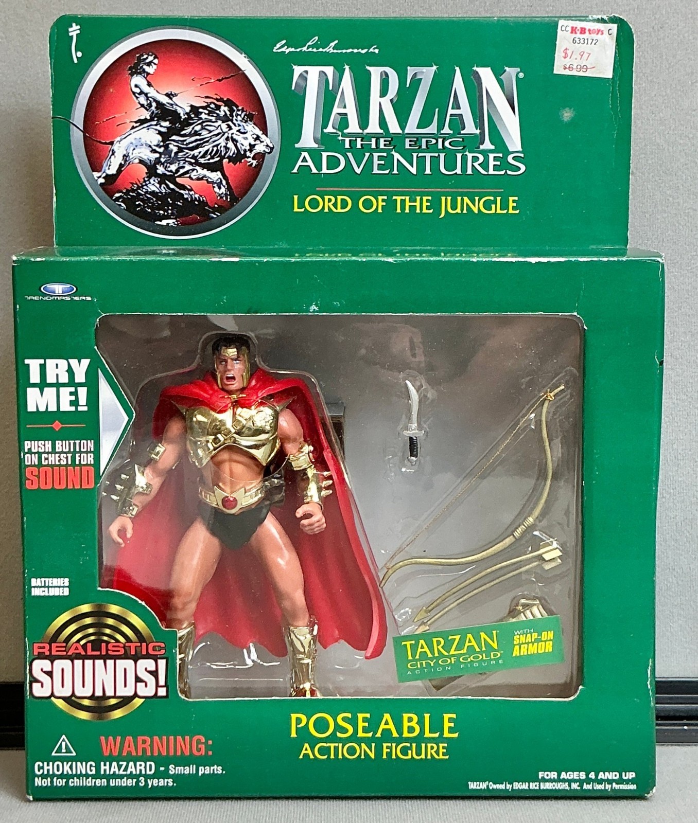 1995 TRENDMASTERS TARZAN CITY OF GOLD FIGURE SEALED