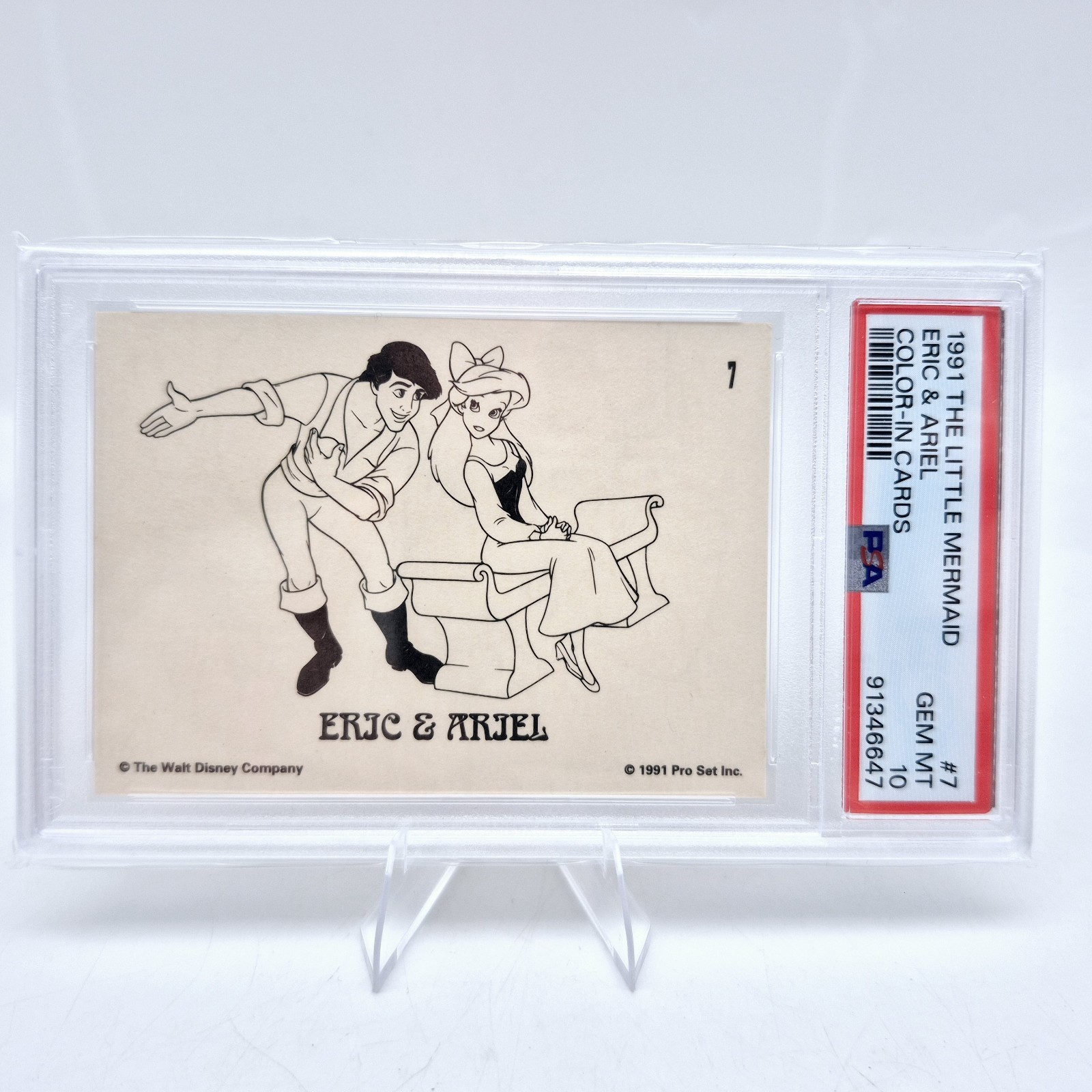 1991 Disney Sirenetta Ariel Eric #7 PSA 10 colori in carta set professionale