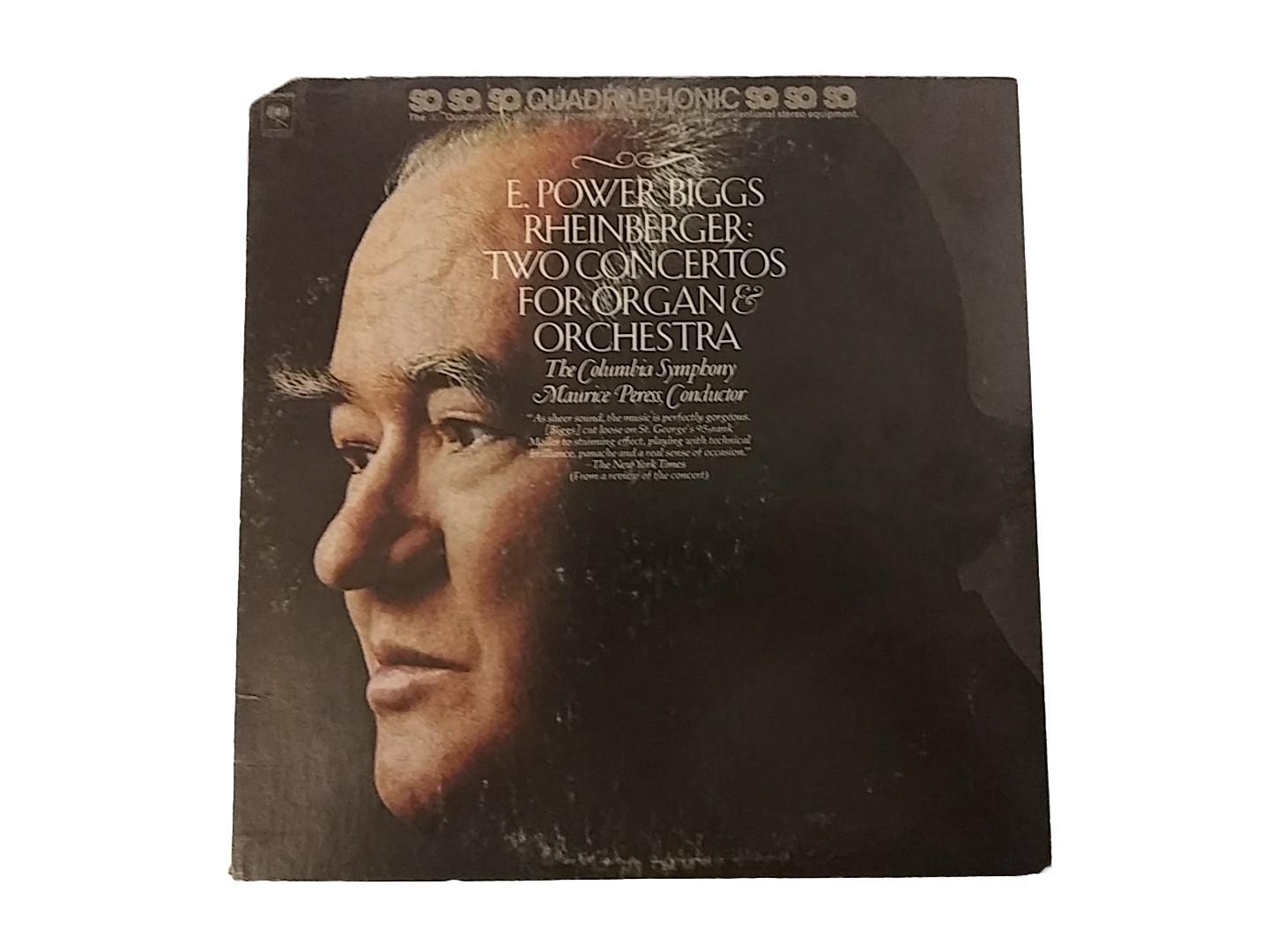 LP E. Power Biggs Rheinberger Two Concertos For Organ And Orchestra RARE BONUS!