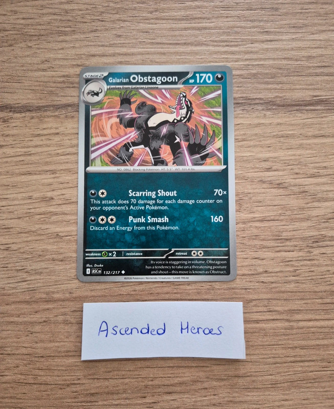 Ascended Heroes  Galarian Obstagoon 132/217