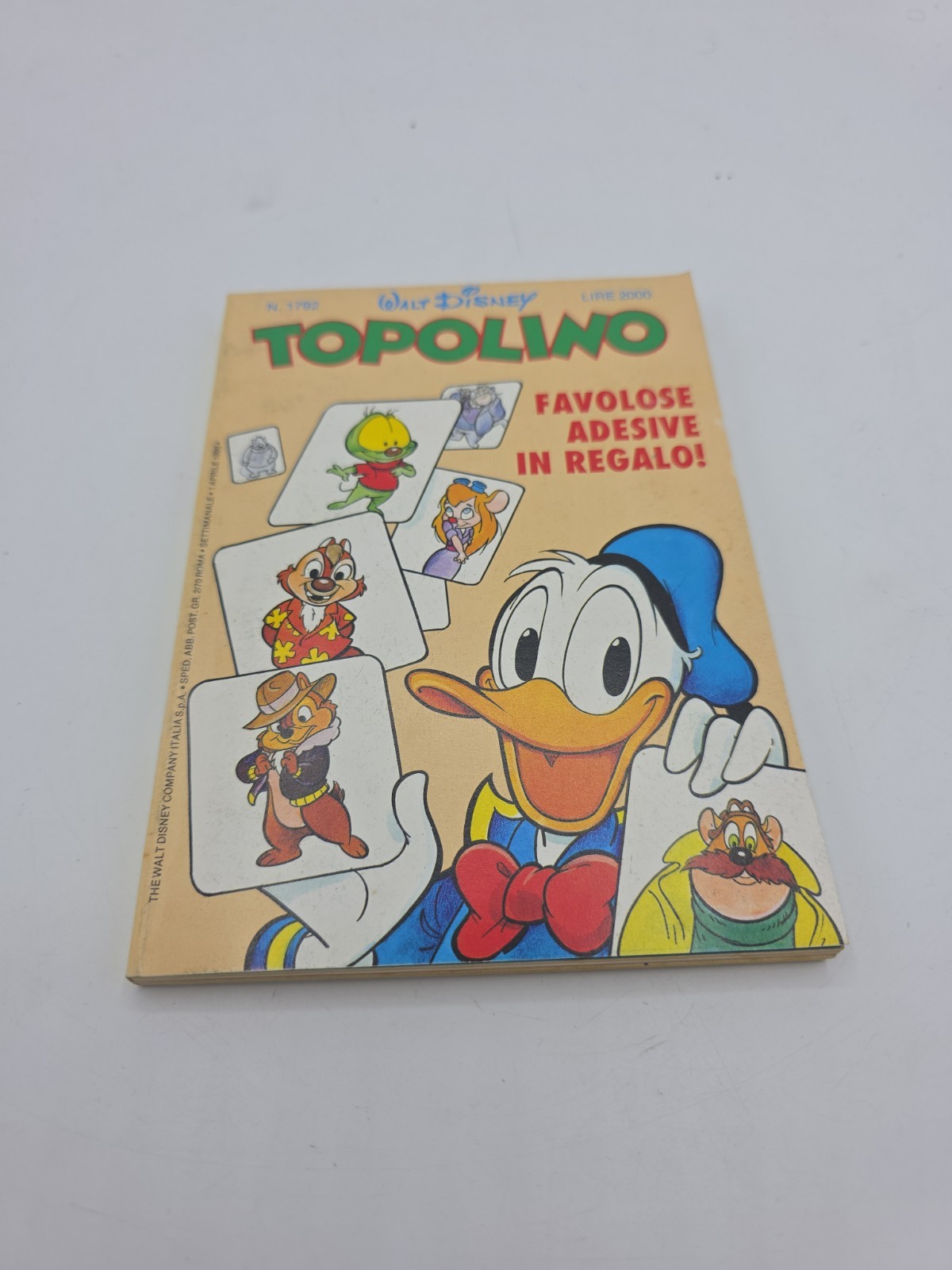 TOPOLINO 1792 CON FIGURINE ADESIVE CIP E CIOP WALT DISNEY ITALIA