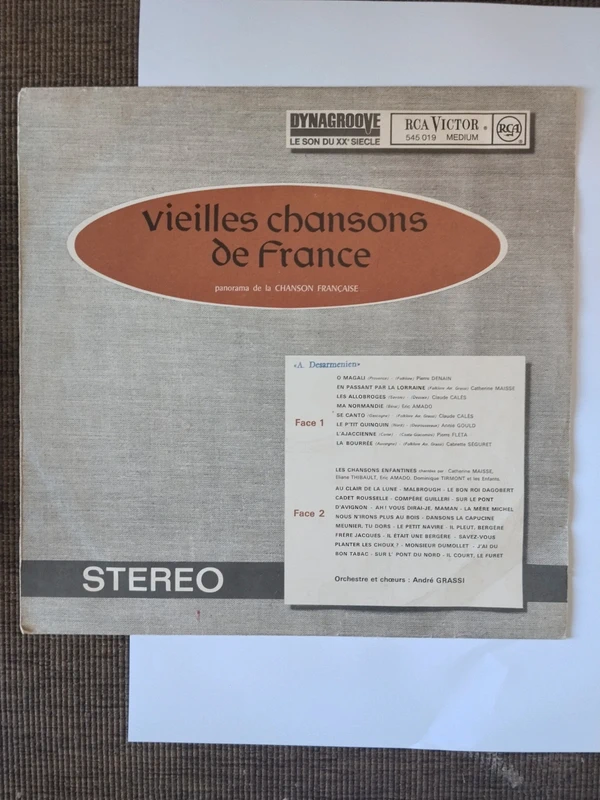 Vinyle vieilles chansons de France