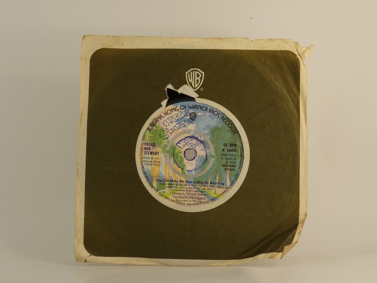 FACES / ROD STEWART YOU CAN MAKE ME DANCE SING OR ANYTHING (82) 2 Track 7" Singl