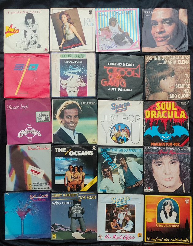 Lotto 40 dischi vinili 45 giri musica Pop-Rock anni '80