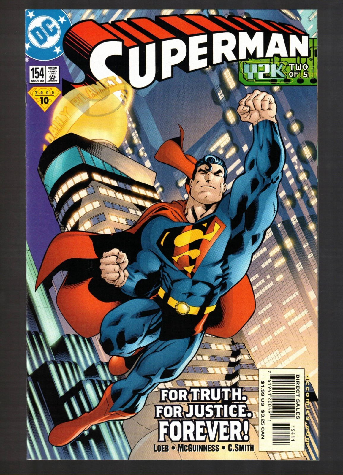 Superman #154 1a Edizione McGinness Art!   VF/NM 2000 DC fumetto