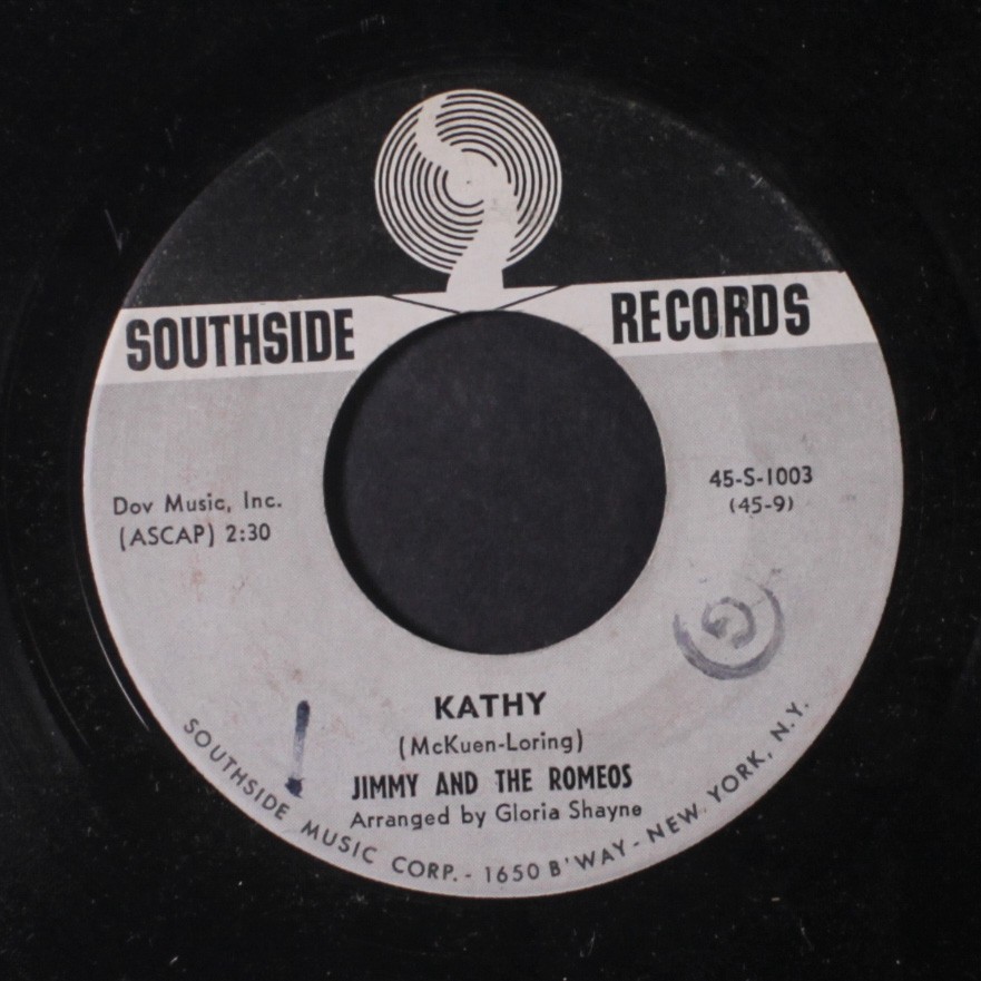JIMMY & ROMEOS: kathy / lunalei SOUTHSIDE 7" Single 45 RPM
