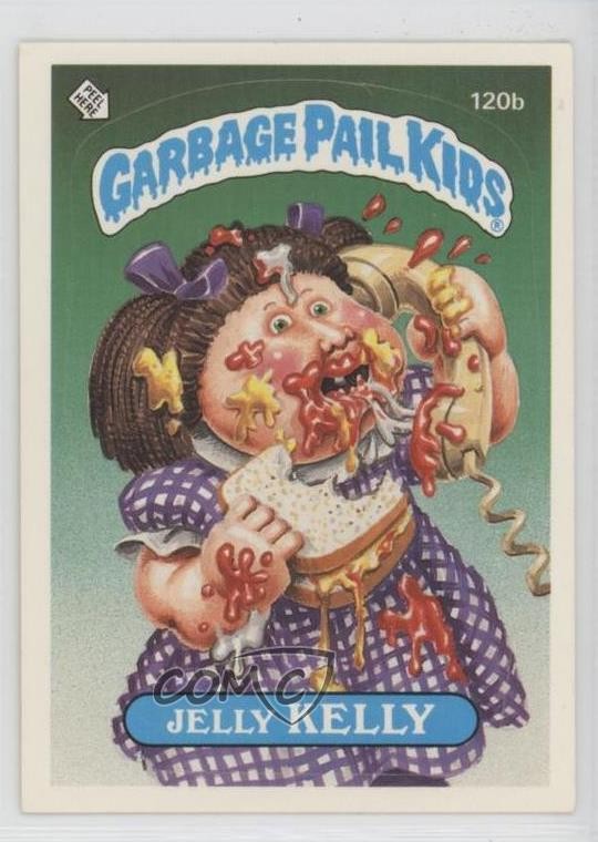 1986 Topps Garbage Pail Kids Series 3 Jelly KELLY (One Star Back) #120b 0b3