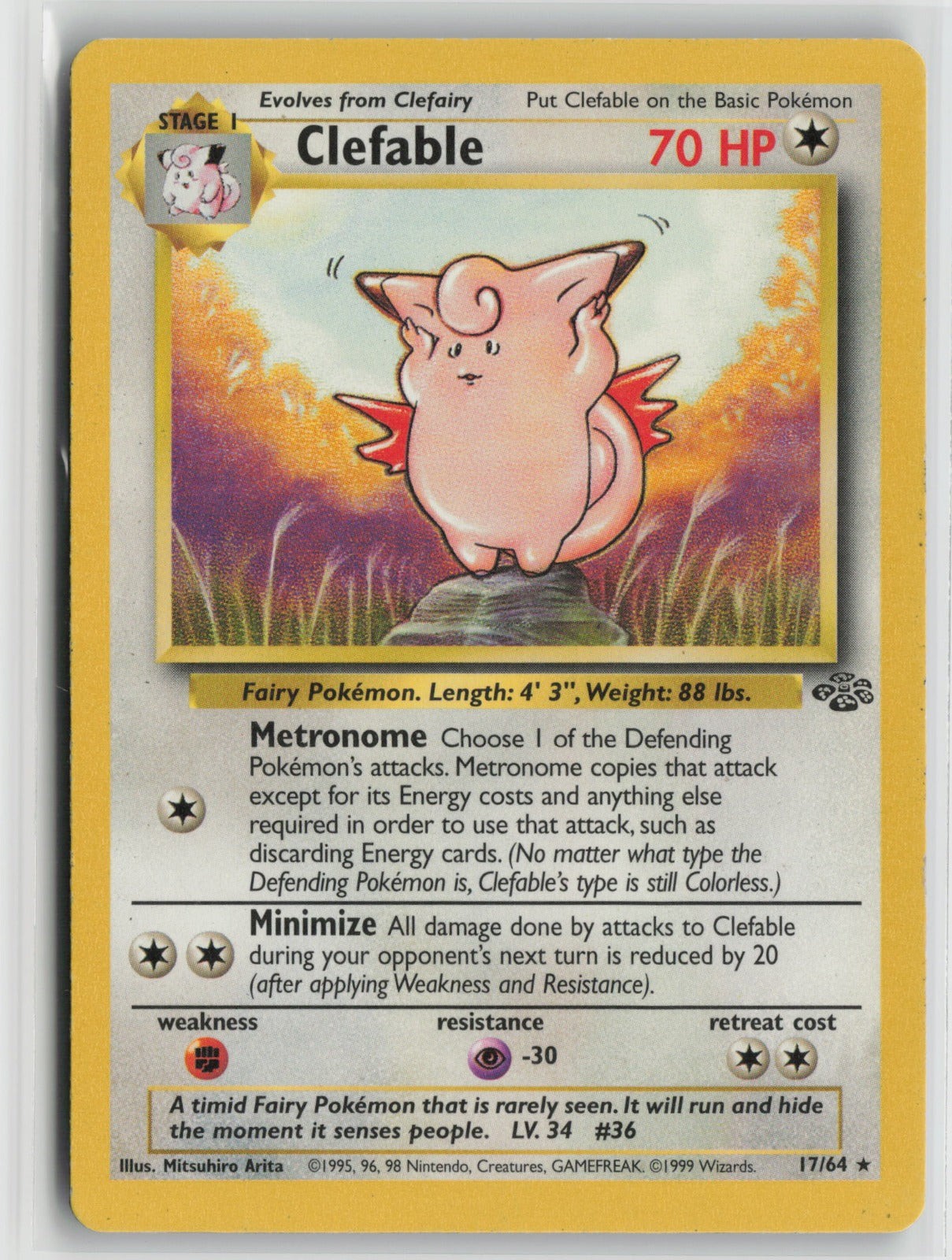 Clefable (17) Rare Unlimited JU 17/64 MP