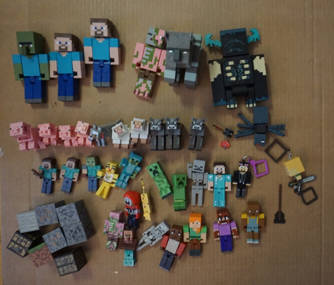 Lotto giocattoli Mojang Minecraft action figure animali blocchi accessori