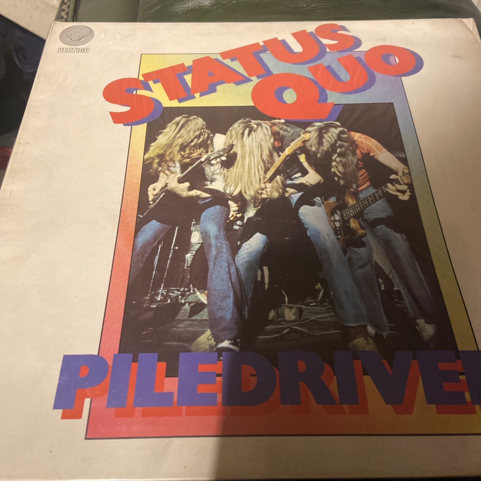 Status Quo Piledriver LP Vinyl Vertigo 6360 082 UK 1972 Swirl label Vg/vg