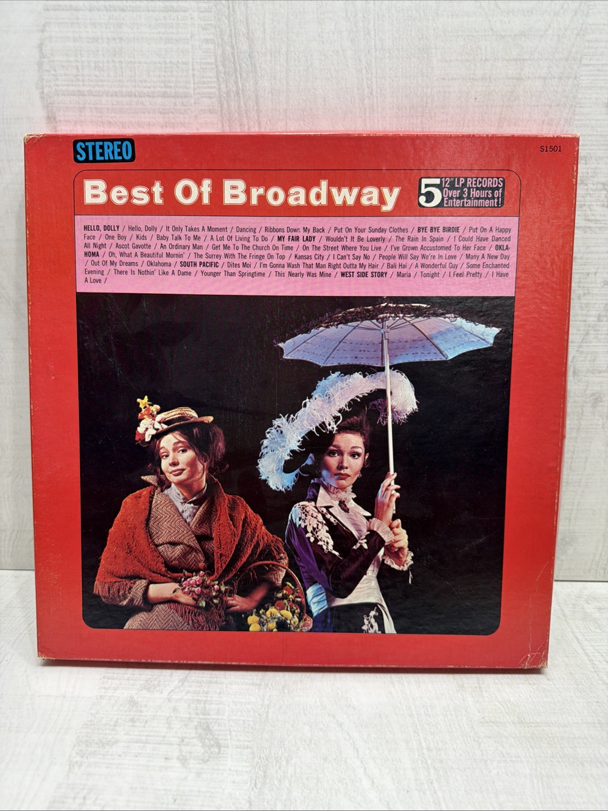 Best Of Broadway S1501 -5 Lp Box Set - EX Vinyl! Stereo - Showcase Records