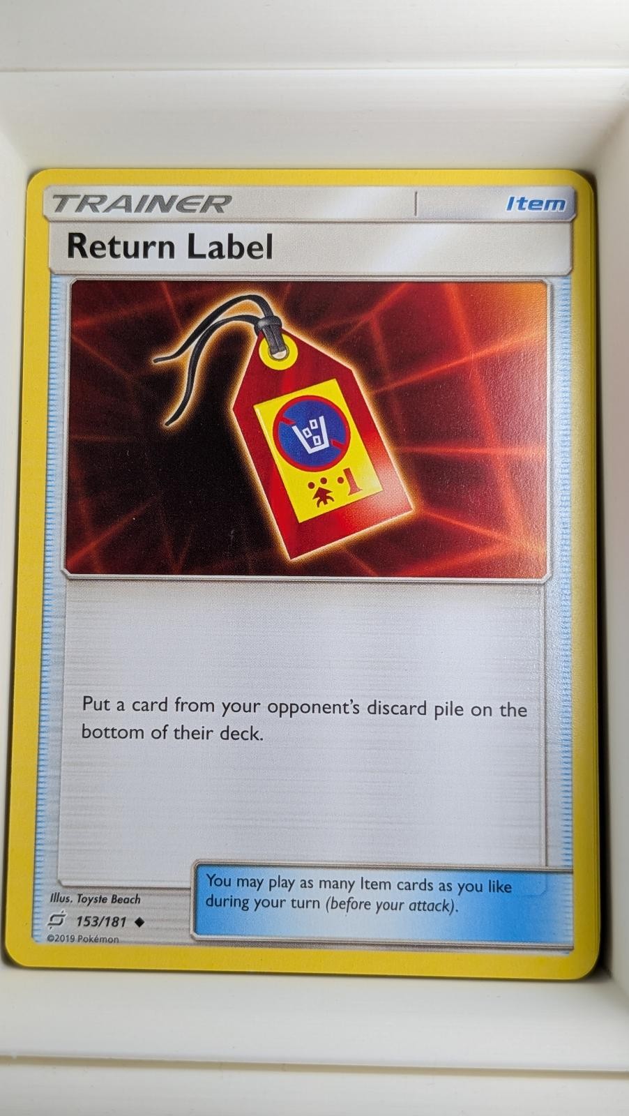 Return Label 153/181 Uncommon Team Up Pokemon Near Mint