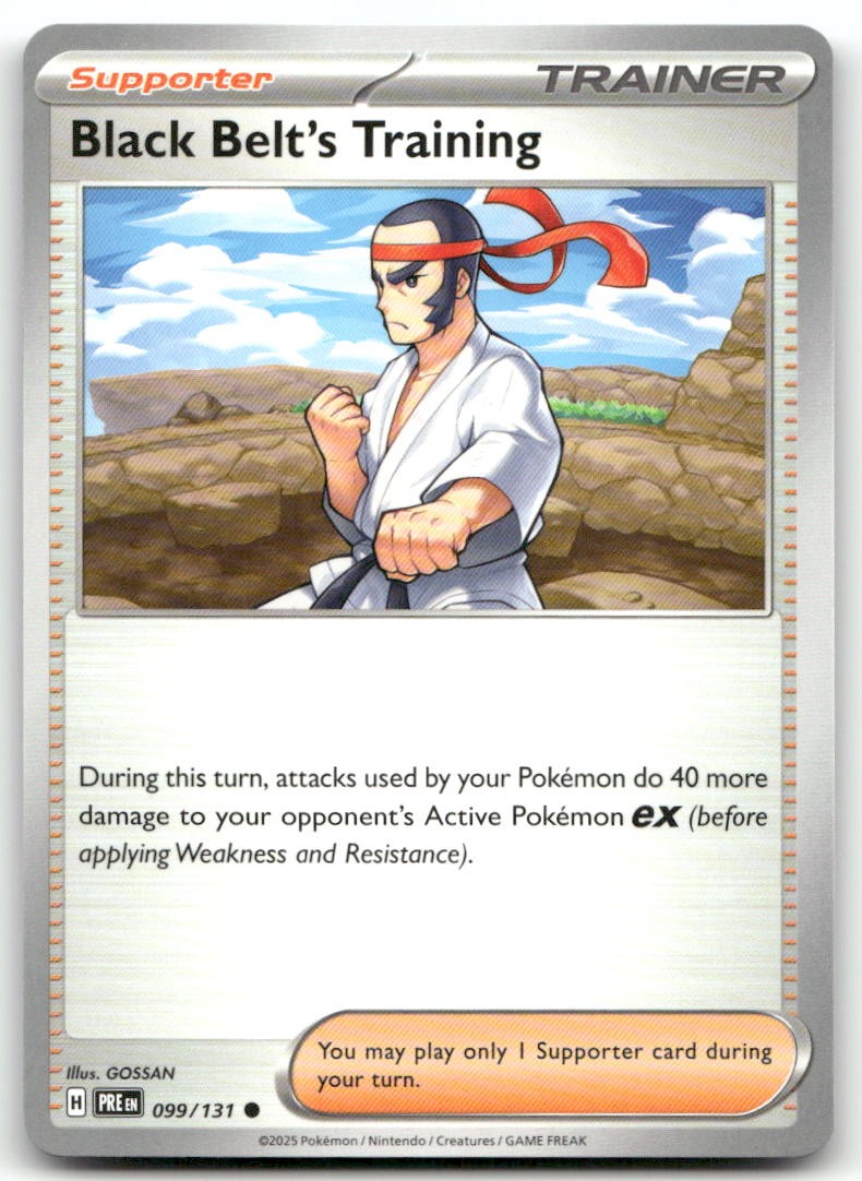 Allenamento Cintura Nera 099/131 Evoluzioni Prismatiche Comuni Pokemon Near Mint
