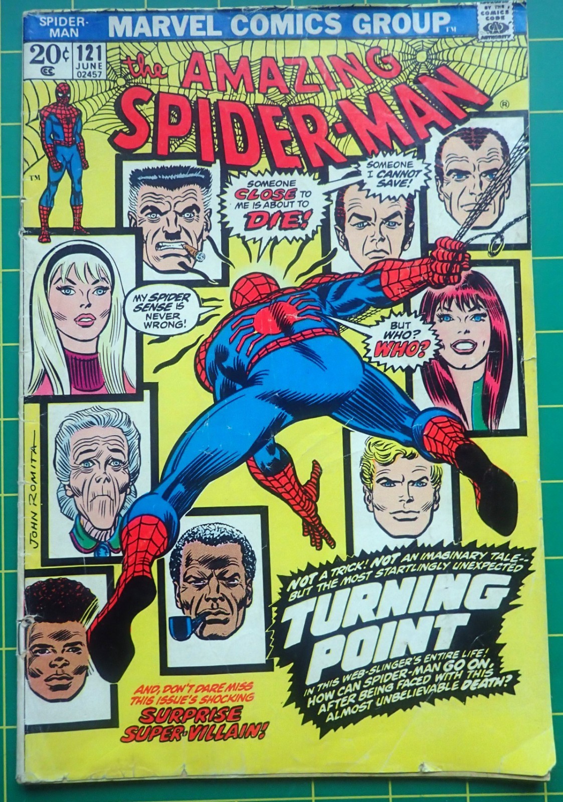 Amazing Spider-Man #121 🟢 TRAGICA MORTE DI GWEN STACY! 🟢 Goblin verde 1973