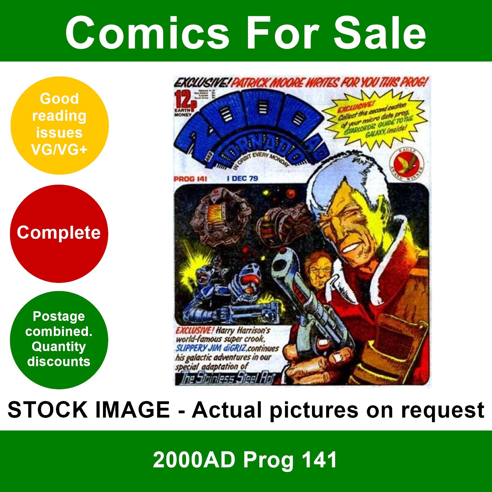 2000AD prog #141 comic - VG/VG+ - Booklet pages - 01 December 1979