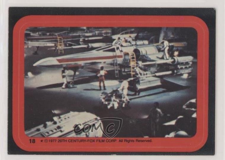 1977 Topps/O-Pee-Chee Star Wars Stickers X-Wing Fighter #18 0as