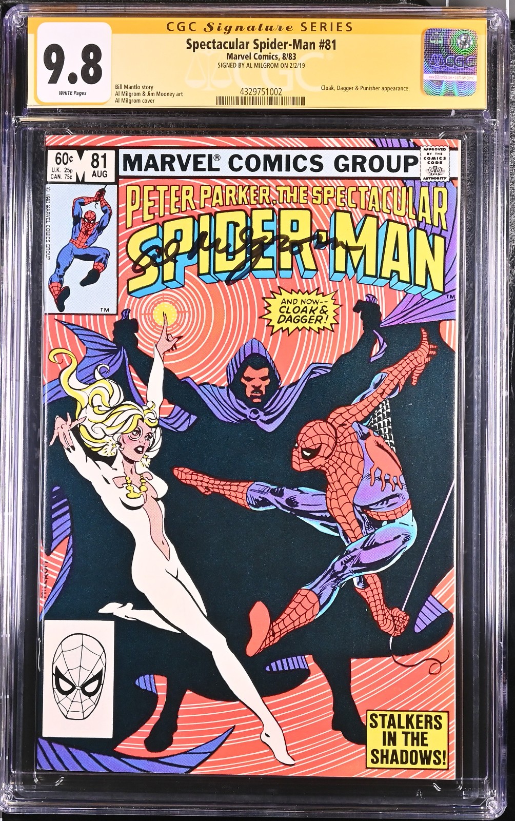 SPECTACULAR SPIDER-MAN # 81 (1983) CGC 9.8 "AL MILGROM SIGNED" !!! HIGHEST !!!