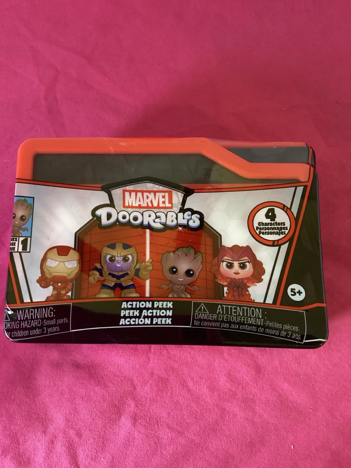 489-Marvel Doorables Action Peek Set 4 Personaggi Sorpresa Scatola Cieca Nuovo