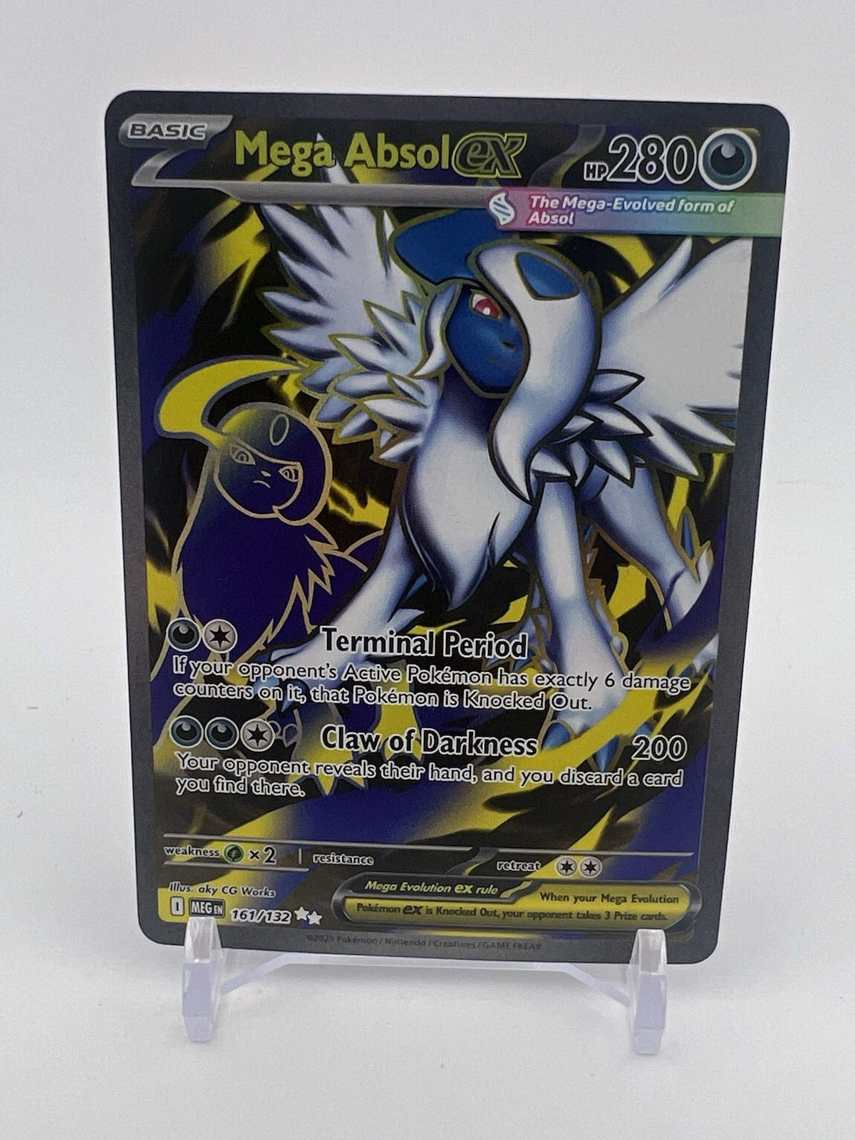 Pokémon TCG Mega Absol EX 161/132 ME01 Mega Evoluzione Ultra Rara Holo Full Art