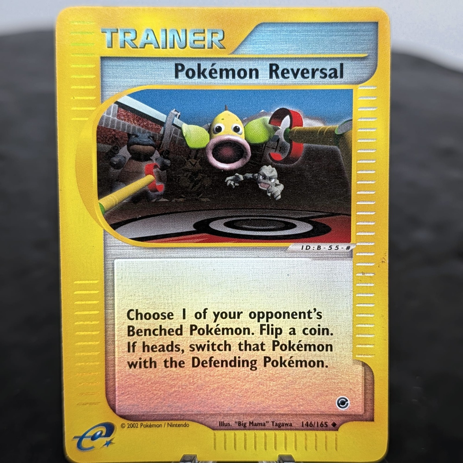 Pokémon TCG Pokemon Inversione 2002 Spedizione 146/165 Reverse Holo Trainer quasi nuovo