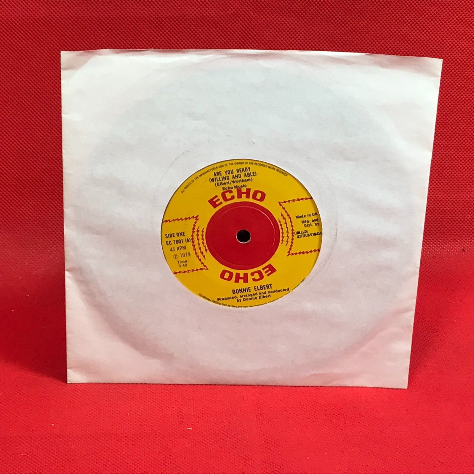 DONNIE ELBERT Are You Ready Willing And Able 1979 UK 7" vinyl single 45 record A