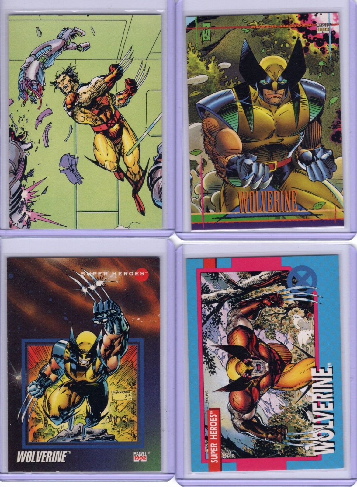 Lotto 8 carte vintage Marvel Wolverine Sabretooth anni 90 X-Men Fleer Ultra Marvel