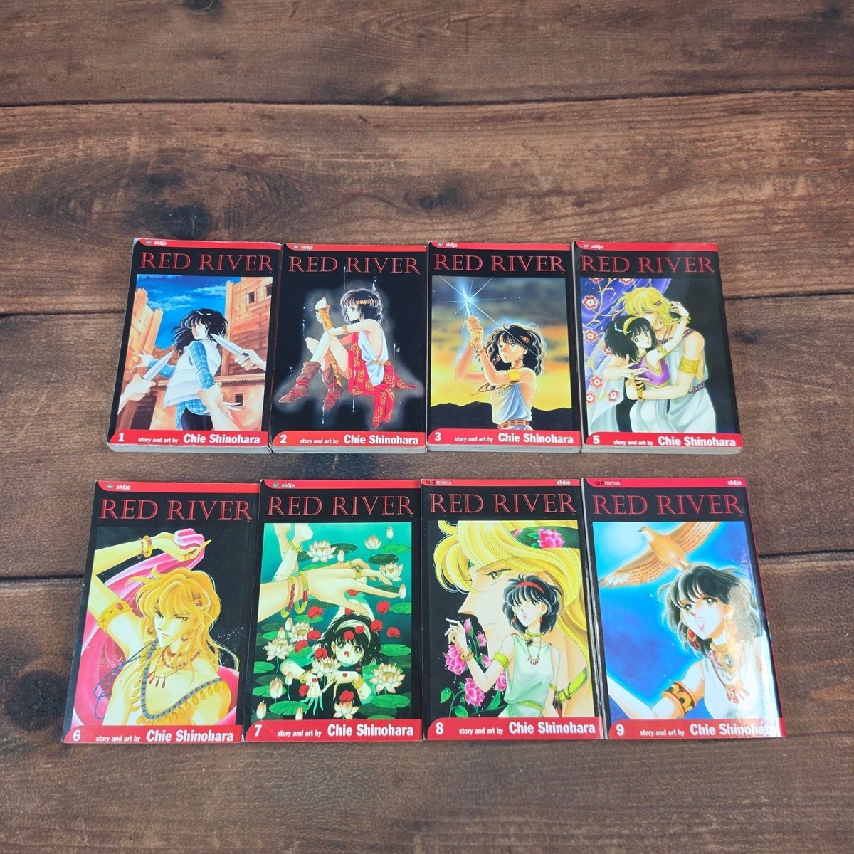 Lotto manga Viz Media Red River volumi 1-3 5-9 Chie Shinohara Good Shojo Beat