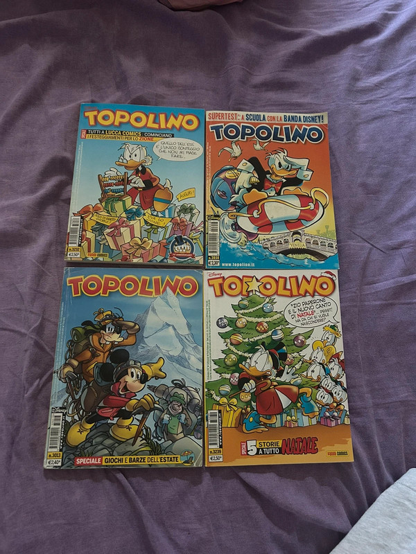 set 4 fumetti topolino