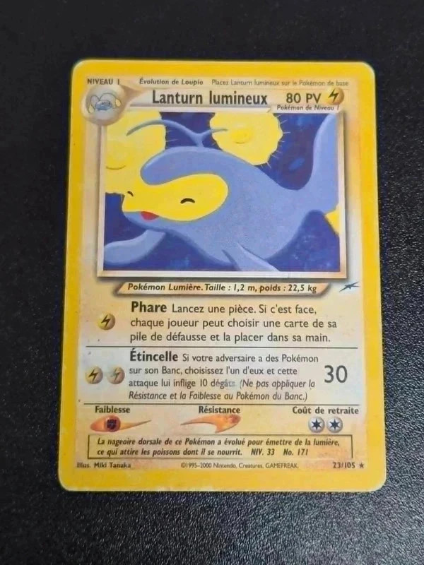 Carte Pokémon Lanturn lumineux 23/105 – Rare – Série Neo Destiny