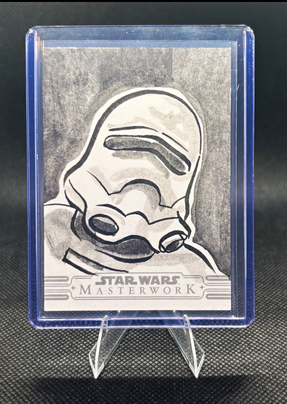 Schizzo Stormtrooper capolavoro Topps Star Wars firmato Robert Garcia