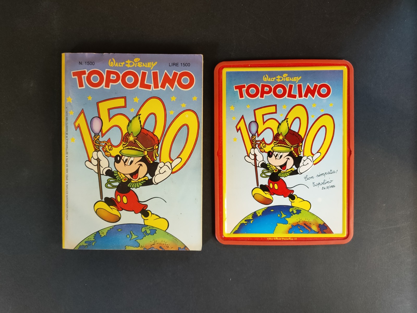 TOPOLINO LIBRETTO ORIGINALE  N.1500 CON TARGHETTA VARIANTE MARRONE    (cod.L40)