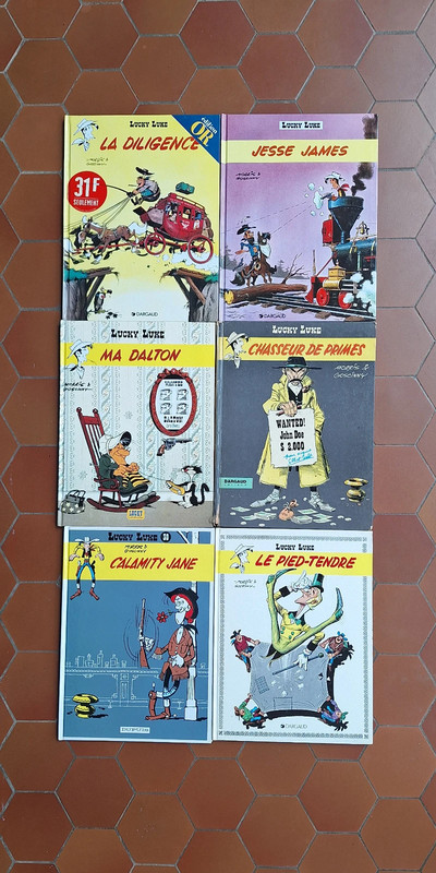 Lot 6 BD Lucky Luke (Inclus 1 Édition Originale 1972) - Dargaud / Dupuis