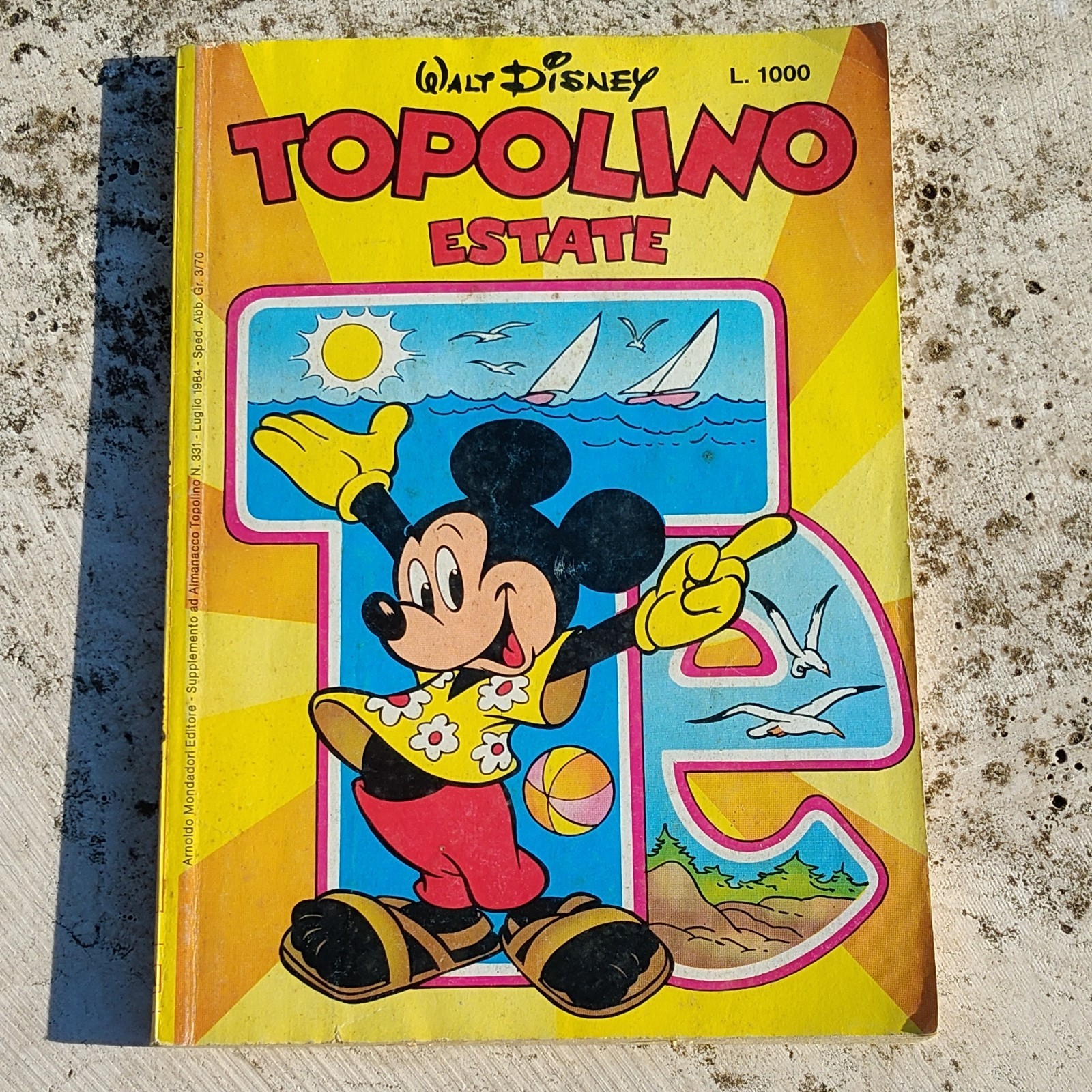 Walt Disney Topolino "Topolino Estate" 1984 Mondadori brossura ITA