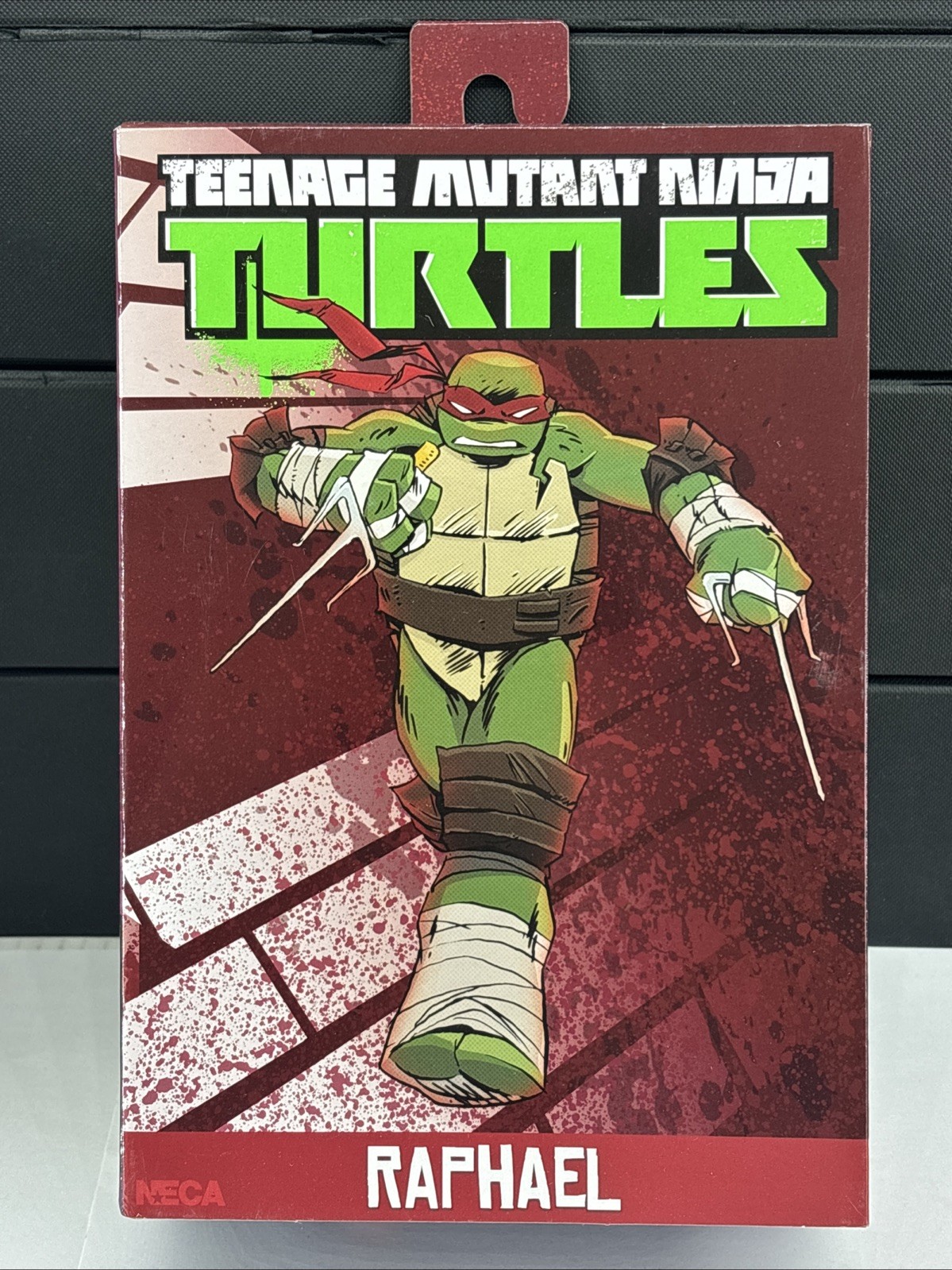 NECA Teenage Mutant Ninja Turtles TMNT 2012 Raphael Nickelodeon *scatola ammaccata* NUOVO