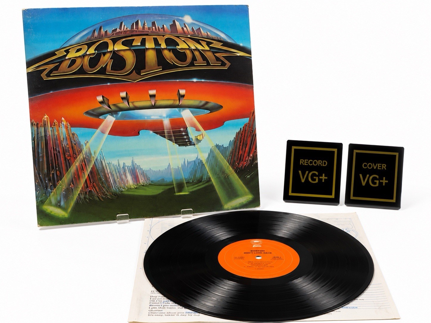Boston Self Titled Vinyl LP VG+ VG+ Epic PE 34188 Ultrasonic Cleaned