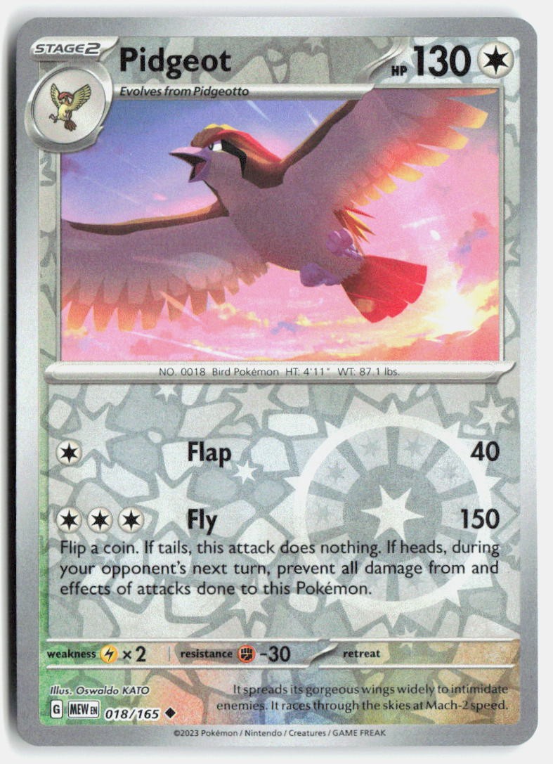 PIDGEOT UNCOMMON SV: SCARLATTO E VIOLA 151 018/165 NM