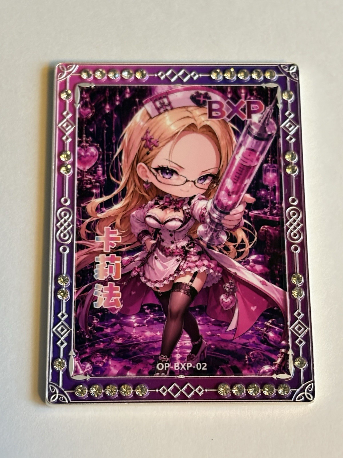 One Piece CCG Kalifa BXP-02 Chibi scheda in metallo goffrato 07/15
