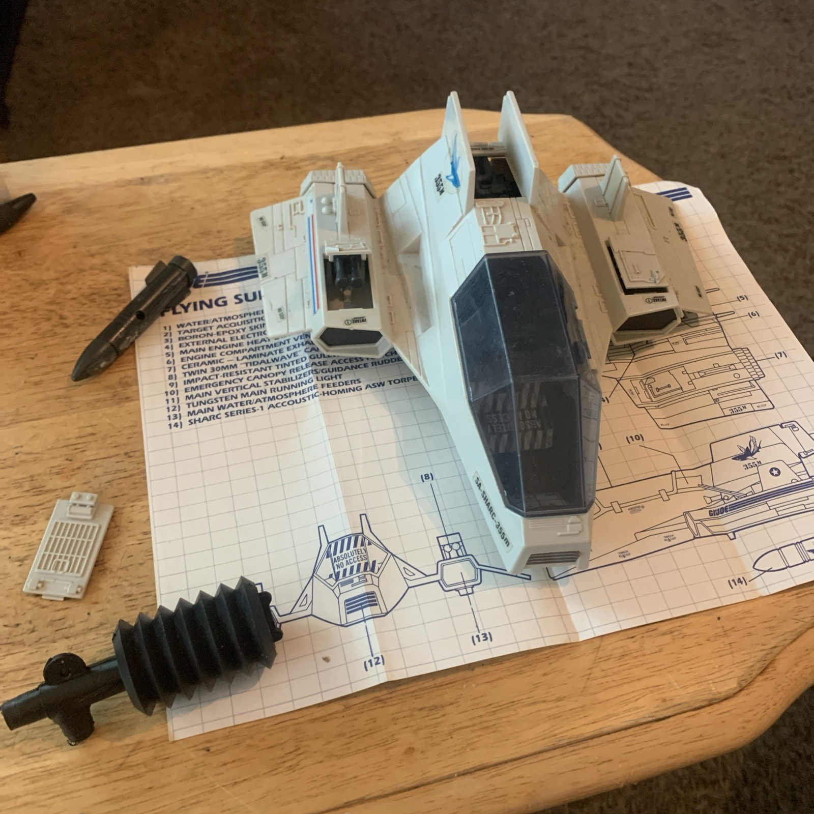 GI Joe SHARC veicolo sottomarino volante Hasbro 1984 