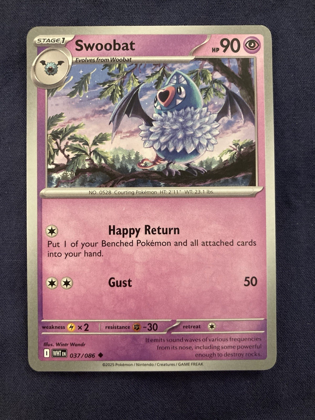 Swoobat 037/086 Sv: White Flare Stage 1 Uncommon Regular