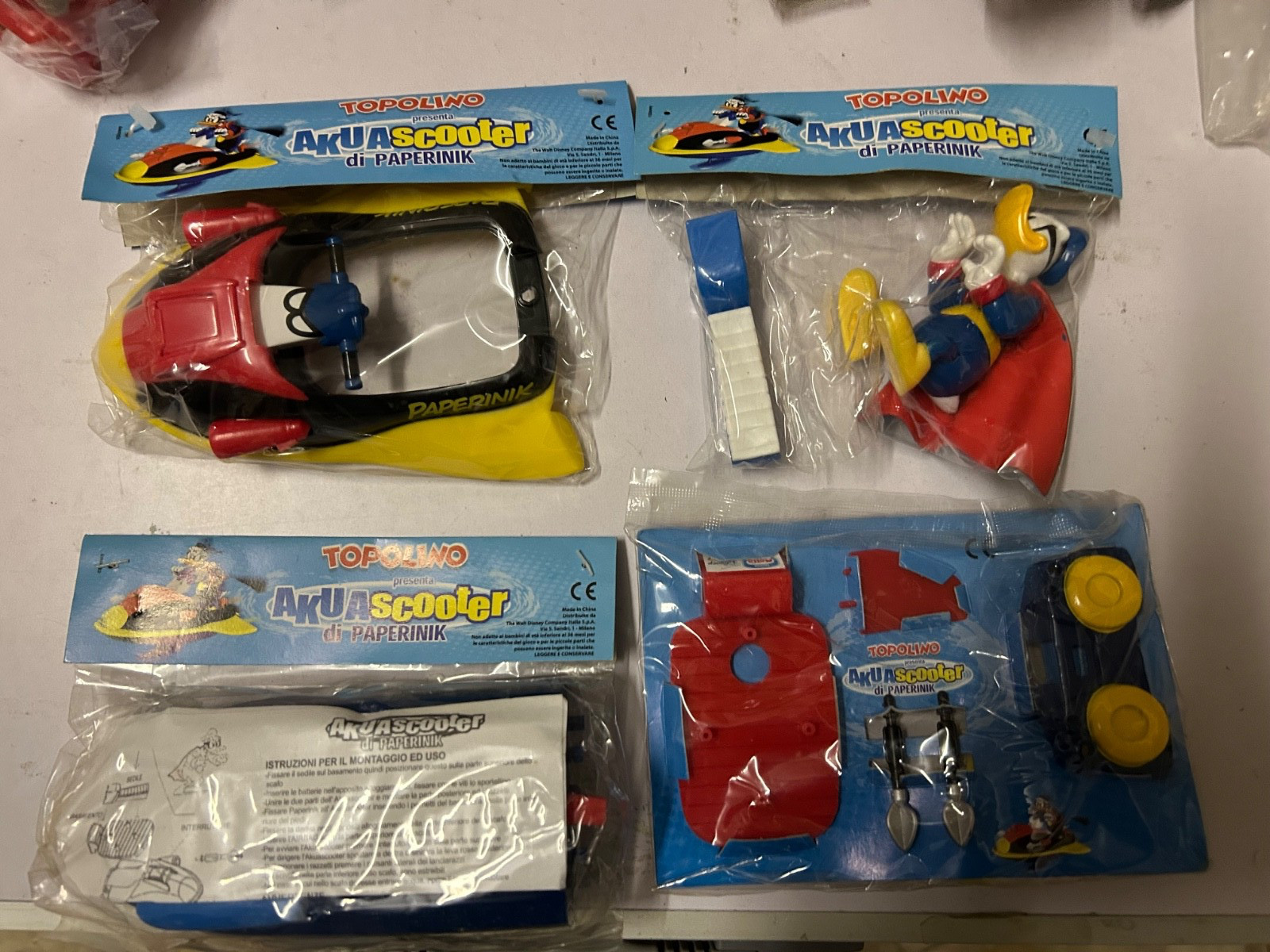 Disney gadget topolino libretto paperinik akuascooter completa pezzi sigillati