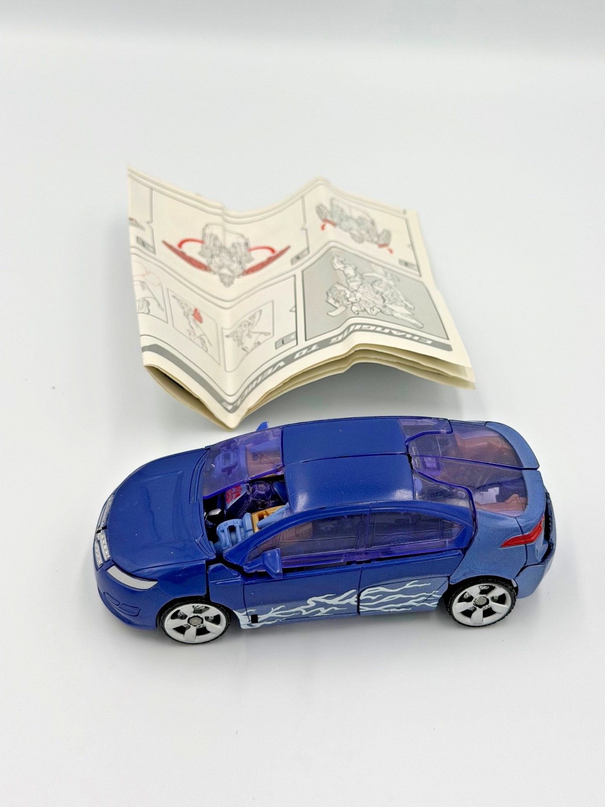 TRANSFORMERS ELECTROSTATIC JOLT HUNT FOR THE DECEPTICONS DELUXE G1 CHUG BLUE CAR